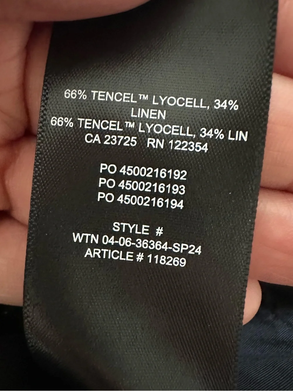 Aritzia Wilfred  the lodge pant cruiselinen linen blend pants black size small